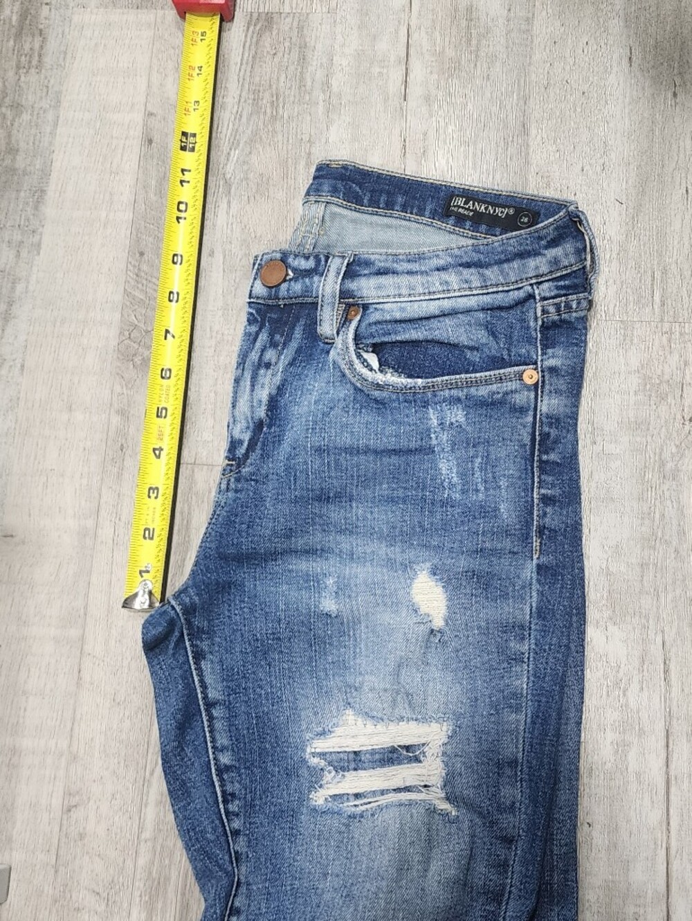 Blank NYC The Reade Jeans Women's Size 28 Distressed Blue Denim - Picture 7 of 10